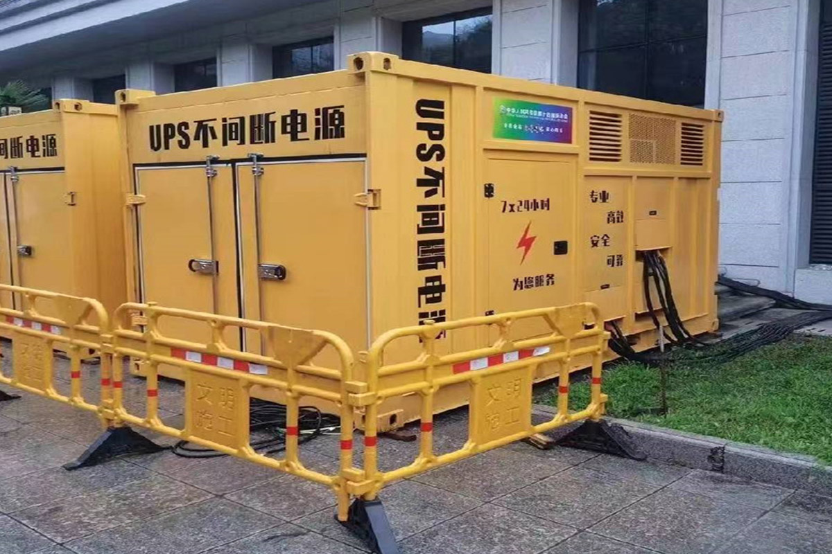 抚松发电机租赁施工现场